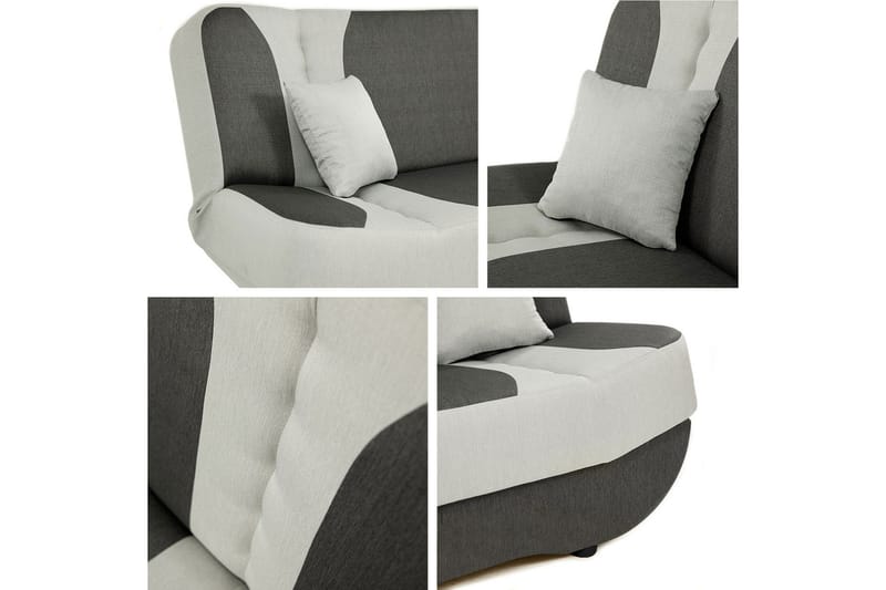 MORECAMBE Bäddsoffa 2-sits 190x90 cm Blå - Bäddsoffor - 2-sits bäddsoffa