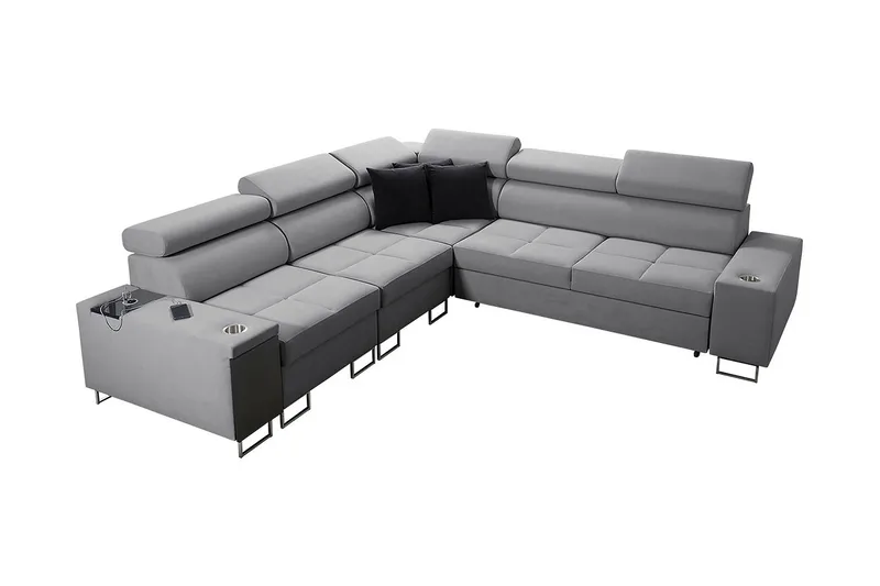 Morenia 3-sits Hörnbäddsoffa Höger - Ljusgrå - Möbler - Vardagsrum - Bäddsoffor - Hörnbäddsoffa