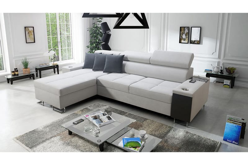 Morenia 3-sits Hörnbäddsoffa Vänster - Vit - Möbler - Vardagsrum - Bäddsoffor - Hörnbäddsoffa