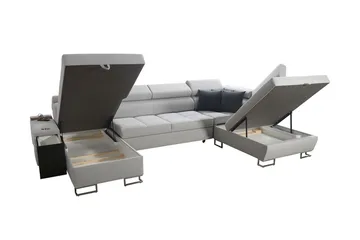 Morenia 4-sits Bäddsoffa Vänster - Vit - Möbler - Vardagsrum - Bäddsoffor - U bäddsoffa