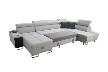 Morenia 4-sits Bäddsoffa Vänster - Vit - Möbler - Vardagsrum - Bäddsoffor - U bäddsoffa