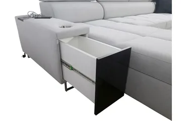Morenia 4-sits Bäddsoffa Vänster - Vit - Möbler - Vardagsrum - Bäddsoffor - U bäddsoffa