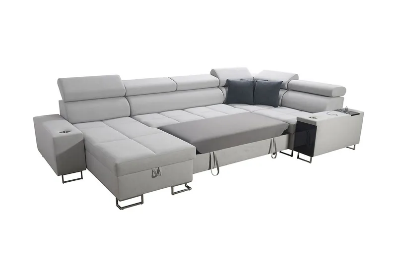 Morenia 4-sits Hörnbäddsoffa Vänster - Svart - Möbler - Vardagsrum - Bäddsoffor - Hörnbäddsoffa