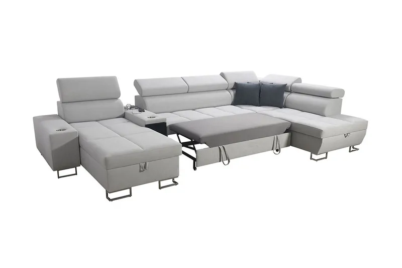 Morenia 6-sits Bäddsoffa - Vit - Möbler - Vardagsrum - Bäddsoffor - U bäddsoffa