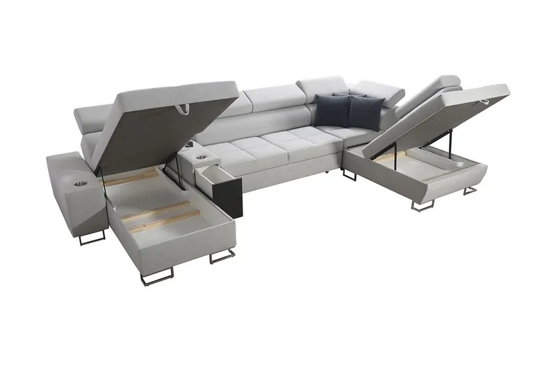 Morenia 6-sits Bäddsoffa - Vit - Möbler - Vardagsrum - Bäddsoffor - U bäddsoffa