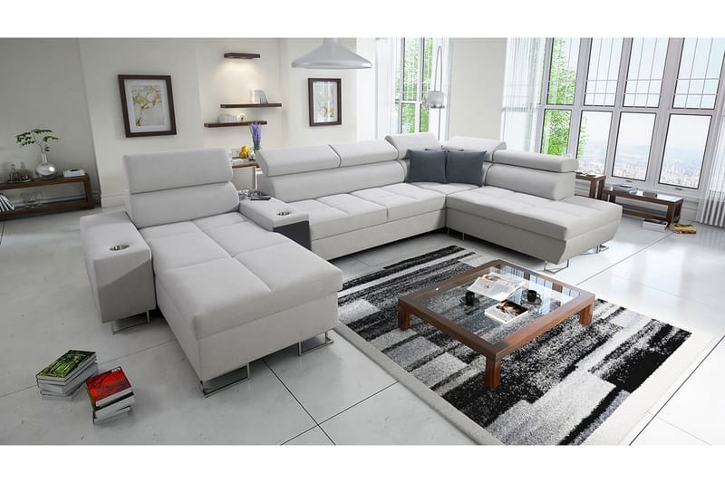 Morenia 6-sits Bäddsoffa - Vit - Möbler - Vardagsrum - Bäddsoffor - U bäddsoffa