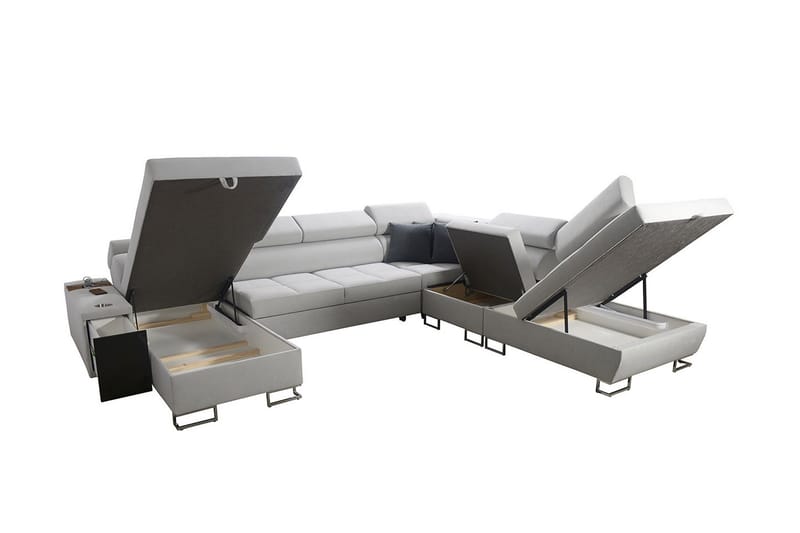 Morenia Bäddsoffa m. Divan och Schäslong - Möbler - Vardagsrum - Bäddsoffor - U bäddsoffa