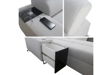 Morenia Bäddsoffa m. Divan och Schäslong - Möbler - Vardagsrum - Bäddsoffor - U bäddsoffa
