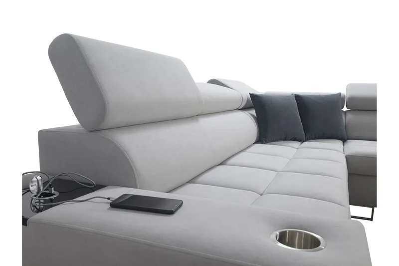 Morenia Bäddsoffa m. Schäslong L-formad - Möbler - Vardagsrum - Bäddsoffor - Hörnbäddsoffa