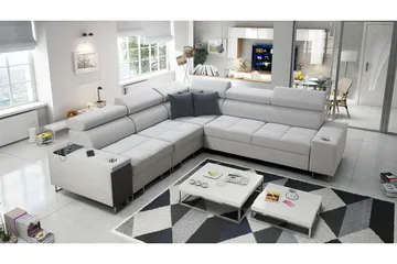 Morenia Hörnbäddsoffa - Vit - Möbler - Vardagsrum - Bäddsoffor - Hörnbäddsoffa