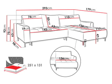 Morvian 3-sits Bäddsoffa med divan - ljusgrå - Möbler - Vardagsrum - Bäddsoffor