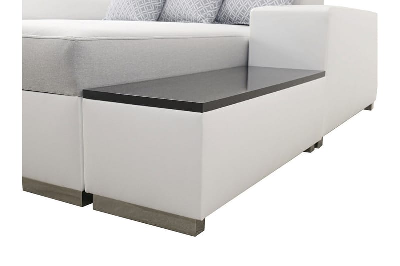 Mumtaz U-Bäddsoffa Divan Höger - Vit/Ljusgrå - Möbler - Vardagsrum - Bäddsoffor - Hörnbäddsoffa