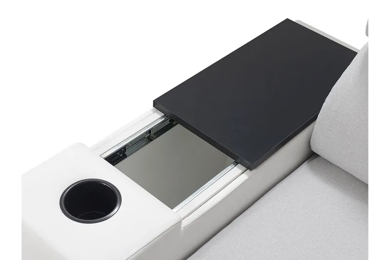 Mumtaz U-Bäddsoffa Divan Höger - Vit/Ljusgrå - Möbler - Vardagsrum - Bäddsoffor