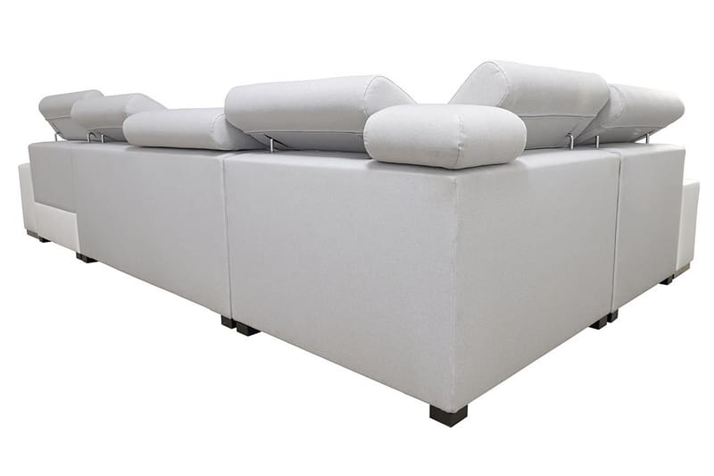 Mumtaz U-Bäddsoffa Divan Höger - Vit/Ljusgrå - Möbler - Vardagsrum - Bäddsoffor - Hörnbäddsoffa