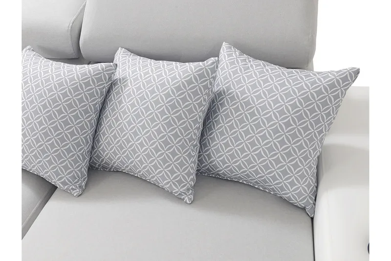 Mumtaz U-Bäddsoffa Divan Vänster - Ljusgrå/Vit - Möbler - Vardagsrum - Bäddsoffor - Hörnbäddsoffa