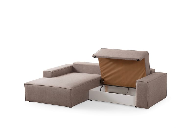 Munehiro Hörnbäddsoffa - Brun - Möbler - Vardagsrum - Bäddsoffor - Hörnbäddsoffa