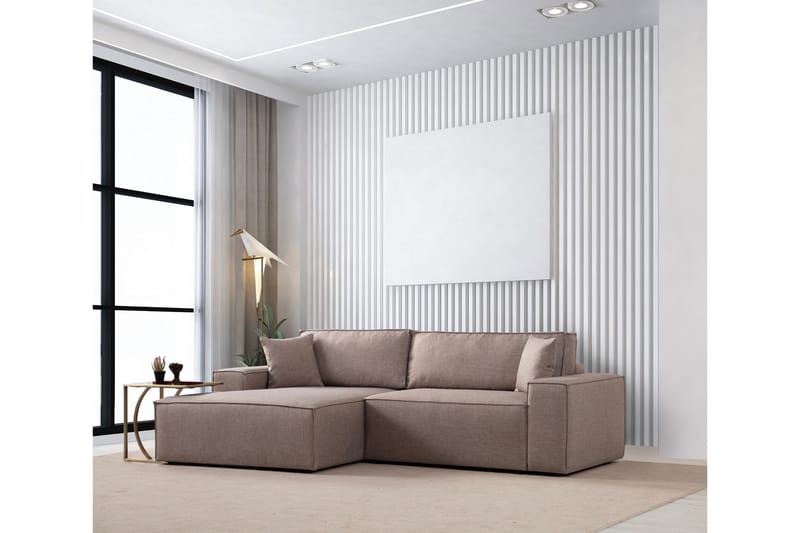 Munehiro Hörnbäddsoffa, Brun