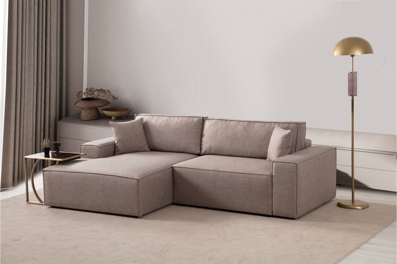 Munehiro Hörnbäddsoffa - Brun - Möbler - Vardagsrum - Bäddsoffor - Hörnbäddsoffa