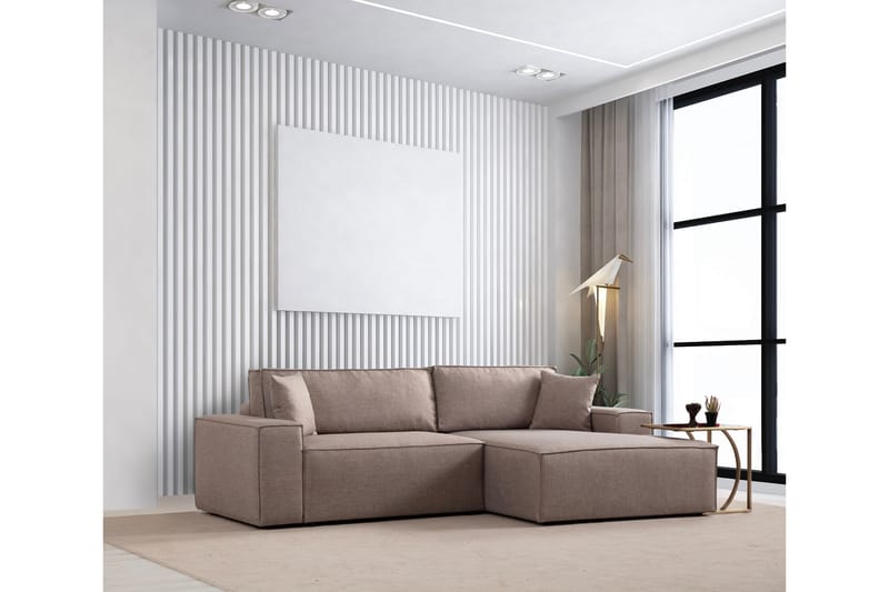 Munehiro Hörnbäddsoffa Brun - Möbler - Vardagsrum - Bäddsoffor - Hörnbäddsoffa