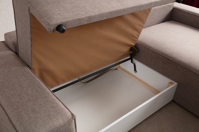 Munehiro Hörnbäddsoffa Brun - Möbler - Vardagsrum - Bäddsoffor - Hörnbäddsoffa