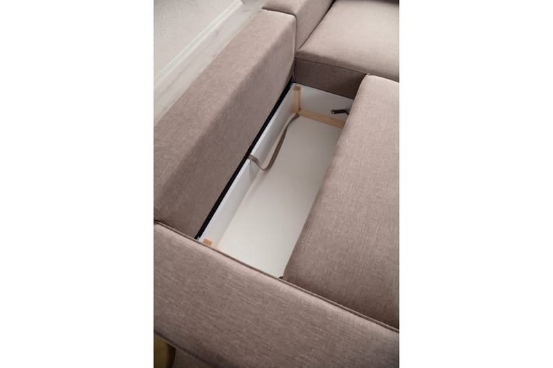 Munehiro Hörnbäddsoffa Brun - Möbler - Vardagsrum - Bäddsoffor - Hörnbäddsoffa