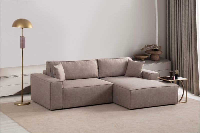 Munehiro Hörnbäddsoffa Brun - Möbler - Vardagsrum - Bäddsoffor - Hörnbäddsoffa