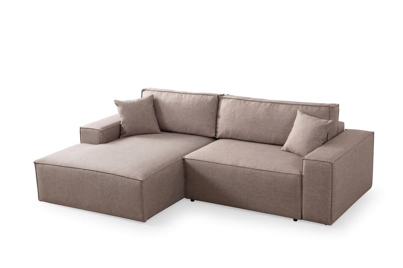 Munehiro Hörnbäddsoffa - Brun - Möbler - Vardagsrum - Bäddsoffor - Hörnbäddsoffa