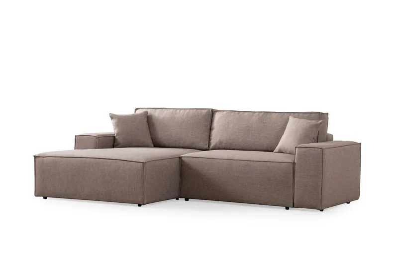 Munehiro Hörnbäddsoffa - Brun - Möbler - Vardagsrum - Bäddsoffor - Hörnbäddsoffa