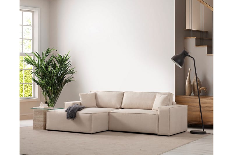 Munehiro Hörnbäddsoffa - Ecru - Möbler - Vardagsrum - Bäddsoffor - Hörnbäddsoffa
