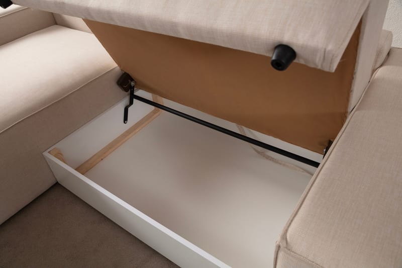 Munehiro Hörnbäddsoffa - Ecru - Möbler - Vardagsrum - Bäddsoffor - Hörnbäddsoffa