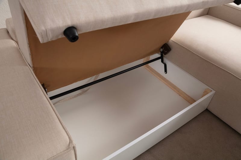 Munehiro Hörnbäddsoffa - Ecru - Möbler - Vardagsrum - Bäddsoffor - Hörnbäddsoffa
