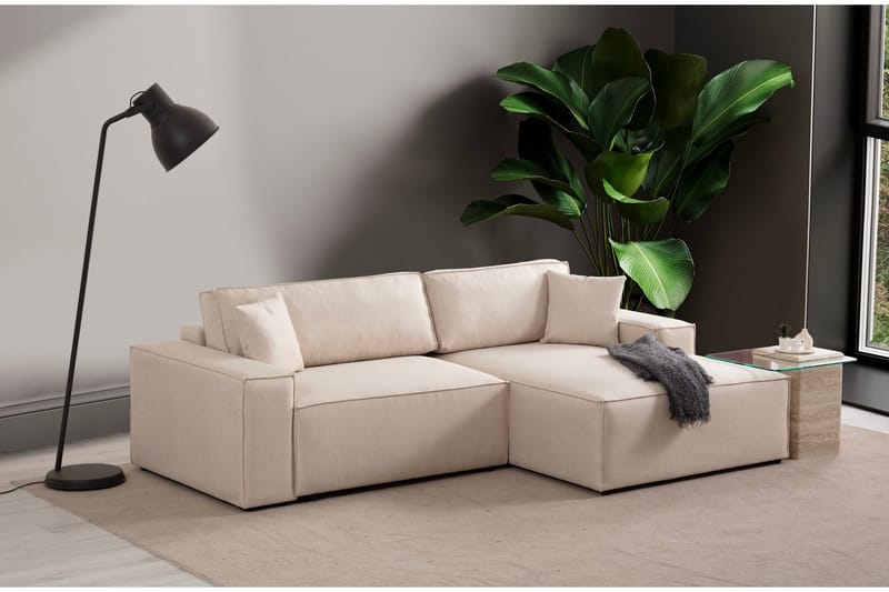 Munehiro Hörnbäddsoffa - Ecru - Möbler - Vardagsrum - Bäddsoffor - Hörnbäddsoffa