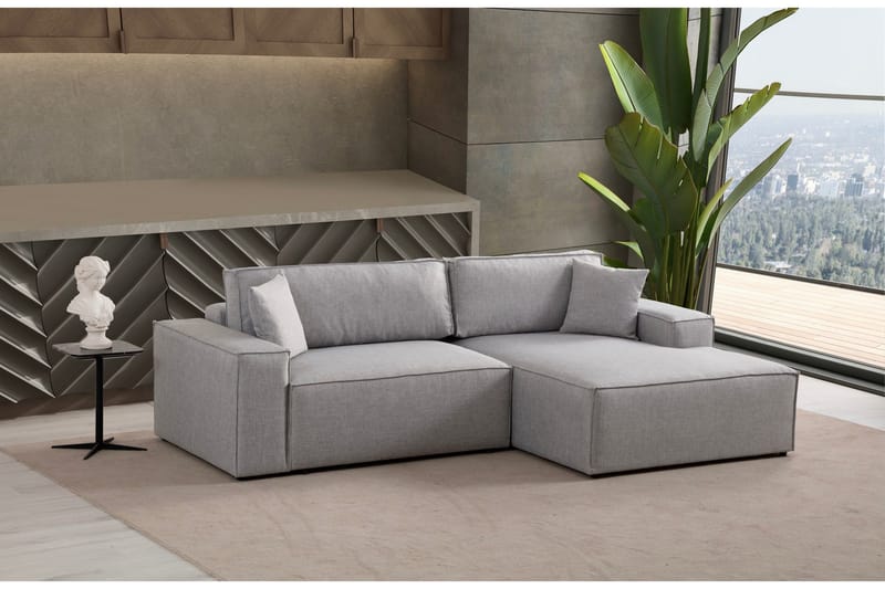 Munehiro Hörnbäddsoffa - Ljusgrå - Möbler - Vardagsrum - Bäddsoffor - Hörnbäddsoffa