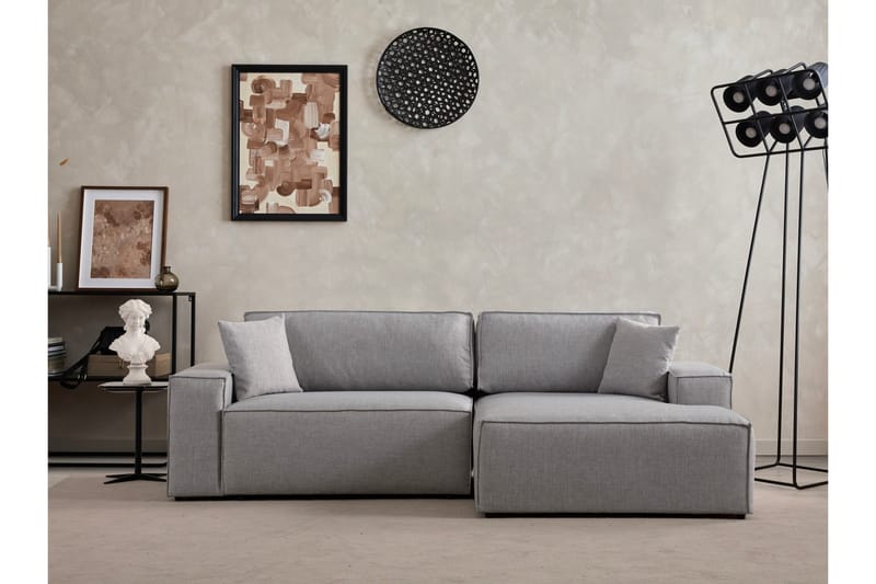 Munehiro Hörnbäddsoffa Ljusgrå - Möbler - Vardagsrum - Bäddsoffor - Hörnbäddsoffa