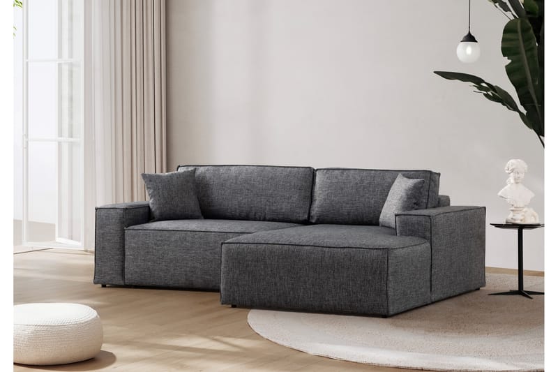 Munehiro Hörnbäddsoffa Mörkgrå - Möbler - Vardagsrum - Bäddsoffor - Hörnbäddsoffa