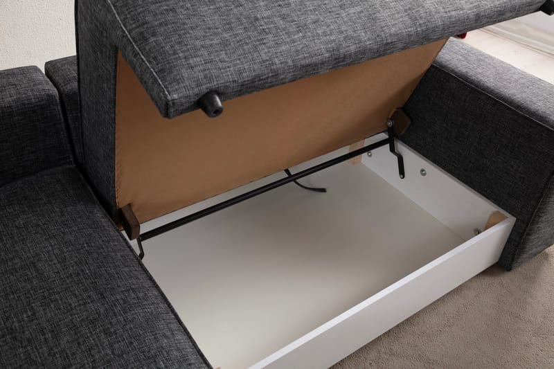 Munehiro Hörnbäddsoffa - Mörkgrå - Möbler - Vardagsrum - Bäddsoffor - Hörnbäddsoffa