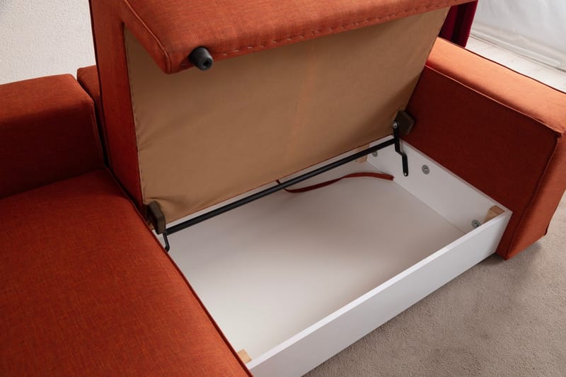 Munehiro Hörnbäddsoffa - Orange - Möbler - Vardagsrum - Bäddsoffor