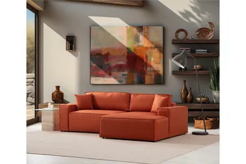 Munehiro Hörnbäddsoffa - Orange - Möbler - Vardagsrum - Bäddsoffor