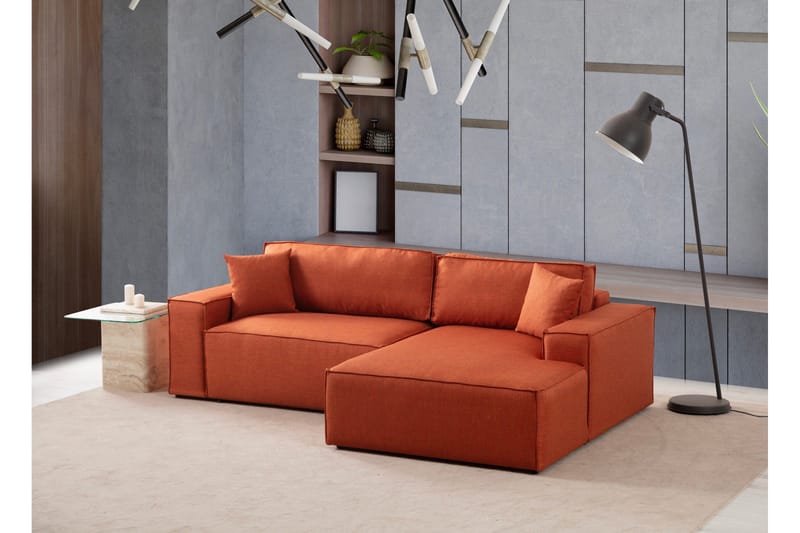 Munehiro Hörnbäddsoffa - Orange - Möbler - Vardagsrum - Bäddsoffor