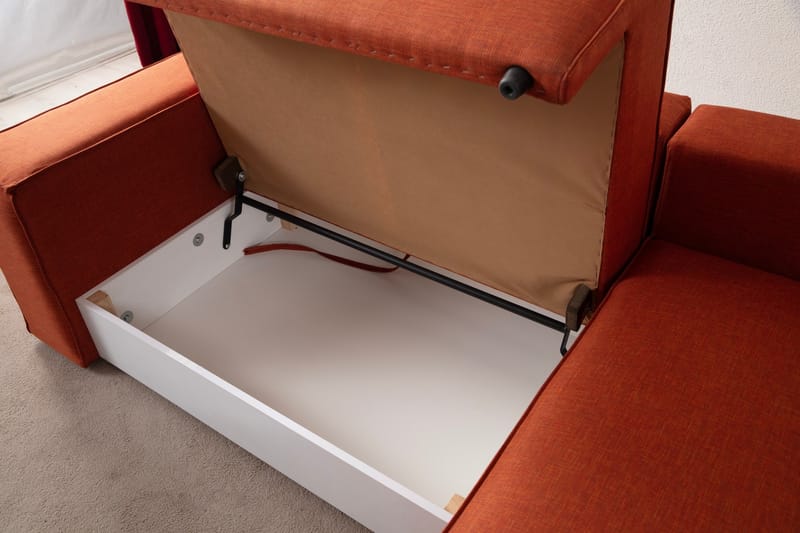 Munehiro Hörnbäddsoffa Orange - Möbler - Vardagsrum - Bäddsoffor - Hörnbäddsoffa