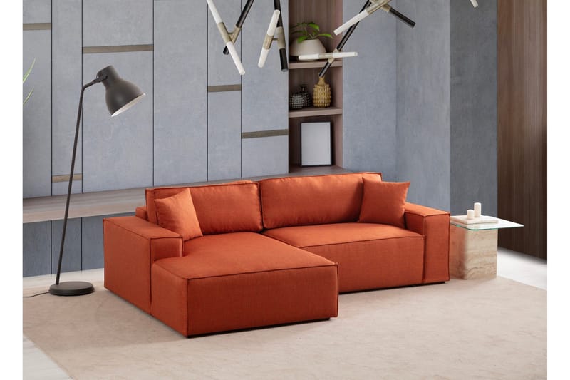 Munehiro Hörnbäddsoffa - Orange - Möbler - Vardagsrum - Bäddsoffor