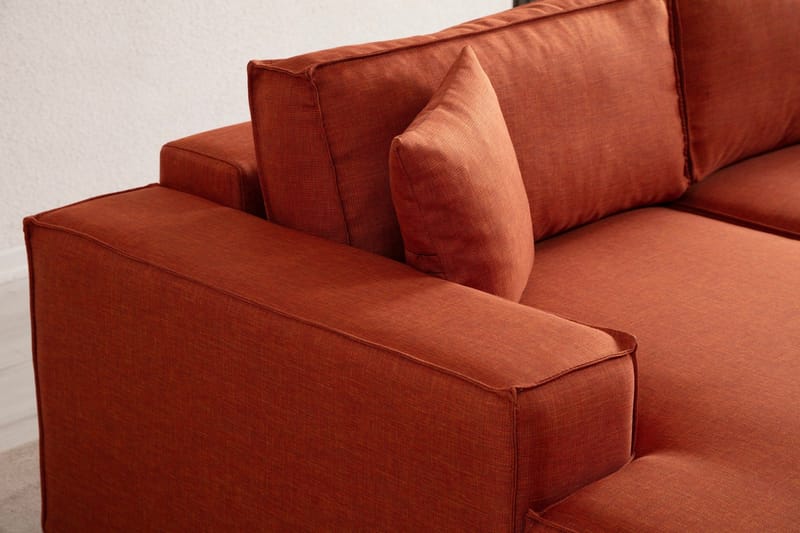 Munehiro Hörnbäddsoffa - Orange - Möbler - Vardagsrum - Bäddsoffor