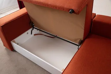 Munehiro Hörnbäddsoffa - Orange - Möbler - Vardagsrum - Bäddsoffor