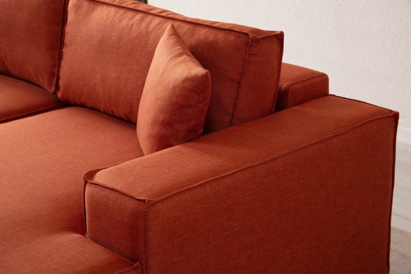 Munehiro Hörnbäddsoffa - Orange - Möbler - Vardagsrum - Bäddsoffor