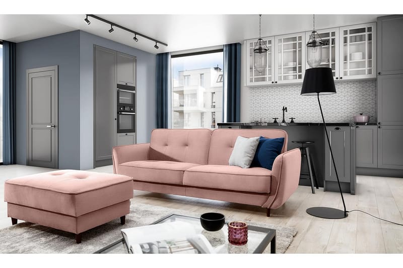 Naneha Bäddsoffa 3-sits Ljusrosa - Möbler - Vardagsrum - Bäddsoffor