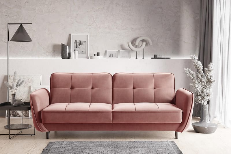 Naneha Bäddsoffa 3-sits Rosa - Möbler - Vardagsrum - Bäddsoffor