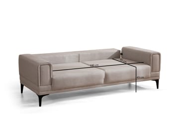 Naoko 3-sits Bäddsoffa - Beige - Möbler - Vardagsrum - Bäddsoffor