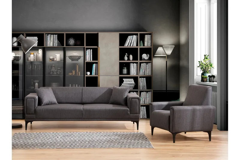 Naoko 3-sits Bäddsoffa - Mörkgrå - Möbler - Vardagsrum - Bäddsoffor