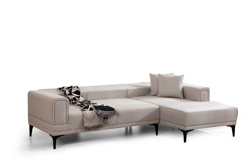 Naoko Bäddsoffa med divan - Beige - Möbler - Vardagsrum - Bäddsoffor - Hörnbäddsoffa
