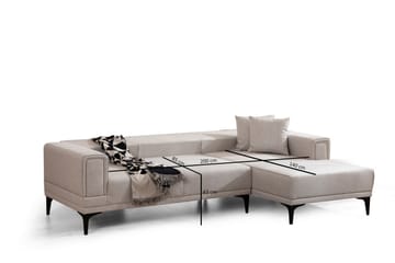 Naoko Bäddsoffa med divan - Beige - Möbler - Vardagsrum - Bäddsoffor
